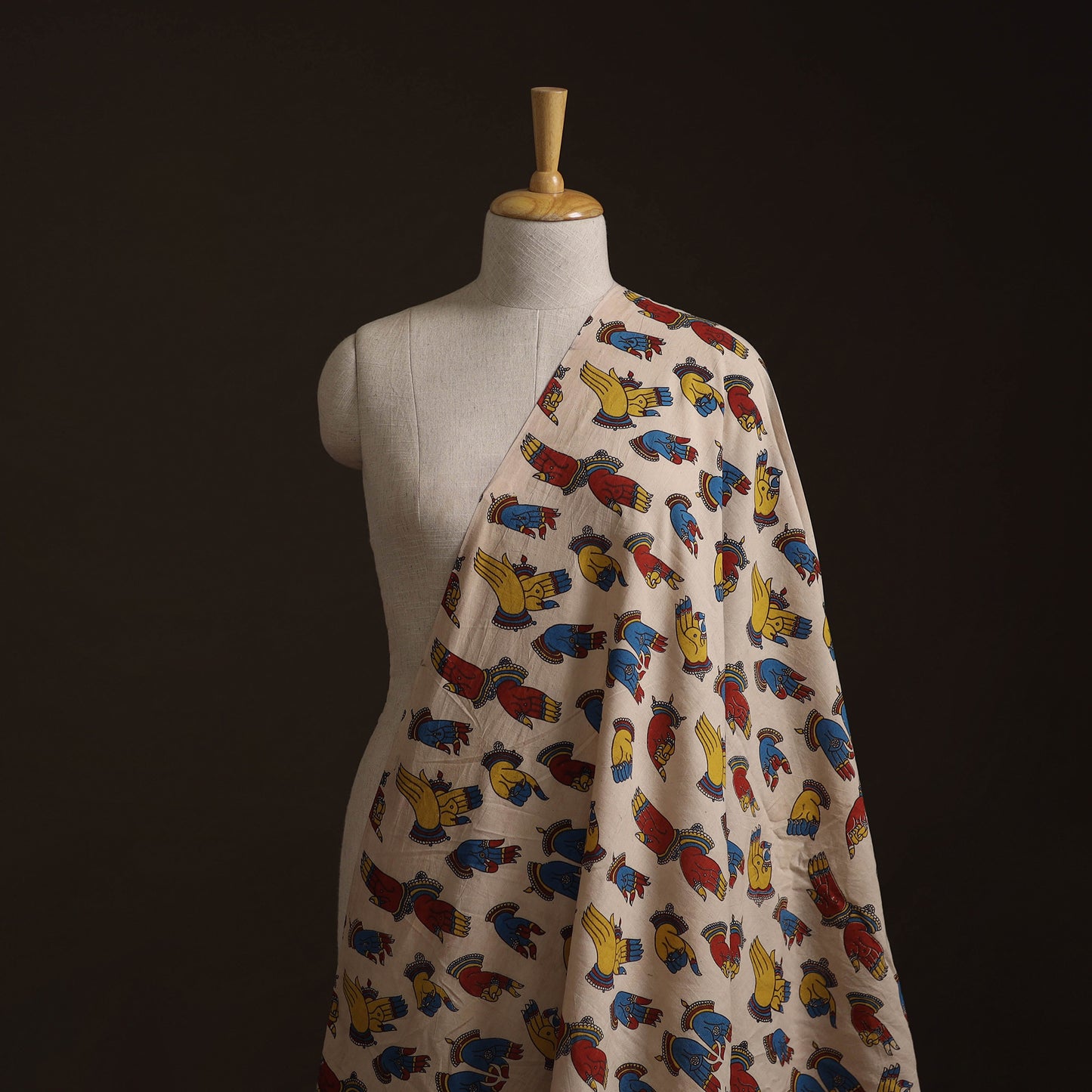 Kalamkari Printed Cotton Fabric 17