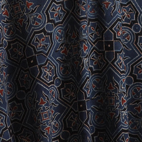 Blue -Kutch Hand Block Ajrakh Print Natural Dyed Cotton Fabric 44
