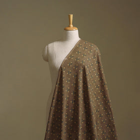 Brown - Kutch Hand Block Ajrakh Print Natural Dyed Cotton Fabric 45
