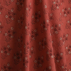 Red - Kutch Hand Block Ajrakh Print Natural Dyed Cotton Fabric 46