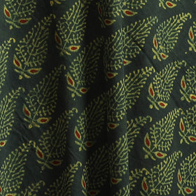 Green - Kutch Hand Block Ajrakh Print Natural Dyed Cotton Fabric 51