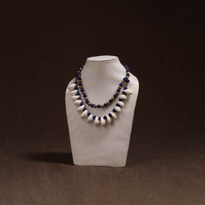 Tribal Odisha Dokra Thread & Shell Work Handmade Necklace 01