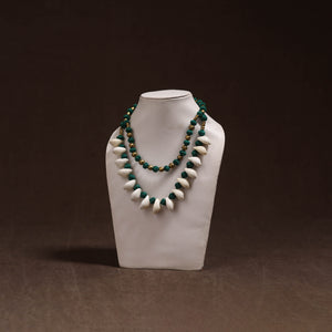 Tribal Odisha Dokra Thread & Shell Work Handmade Necklace 02