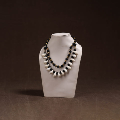 Tribal Odisha Dokra Thread & Shell Work Handmade Necklace 03