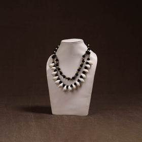 Tribal Odisha Dokra Thread & Shell Work Handmade Necklace 03