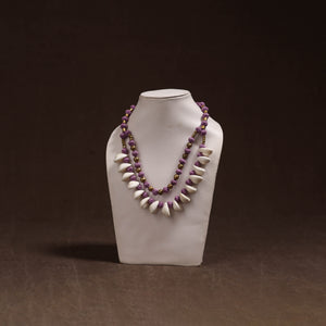 Tribal Odisha Dokra Thread & Shell Work Handmade Necklace 04