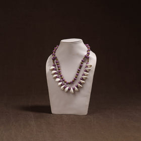 Tribal Odisha Dokra Thread & Shell Work Handmade Necklace 04