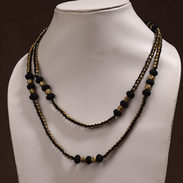 Tribal Odisha Dokra Threadwork Handmade Long Necklace 07