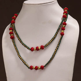 Tribal Odisha Dokra Threadwork Handmade Long Necklace 08