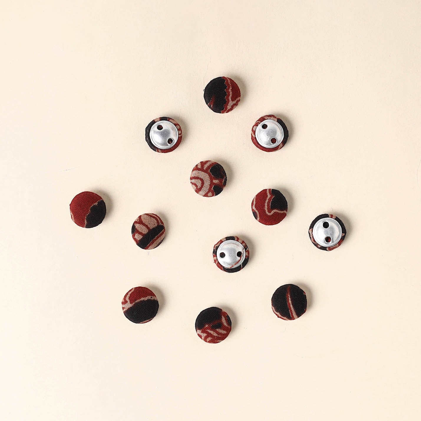  Multicolor Handmade Fabric Button Small at iTokri