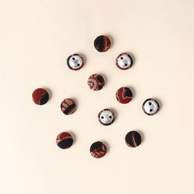  Multicolor Handmade Fabric Button Small at iTokri
