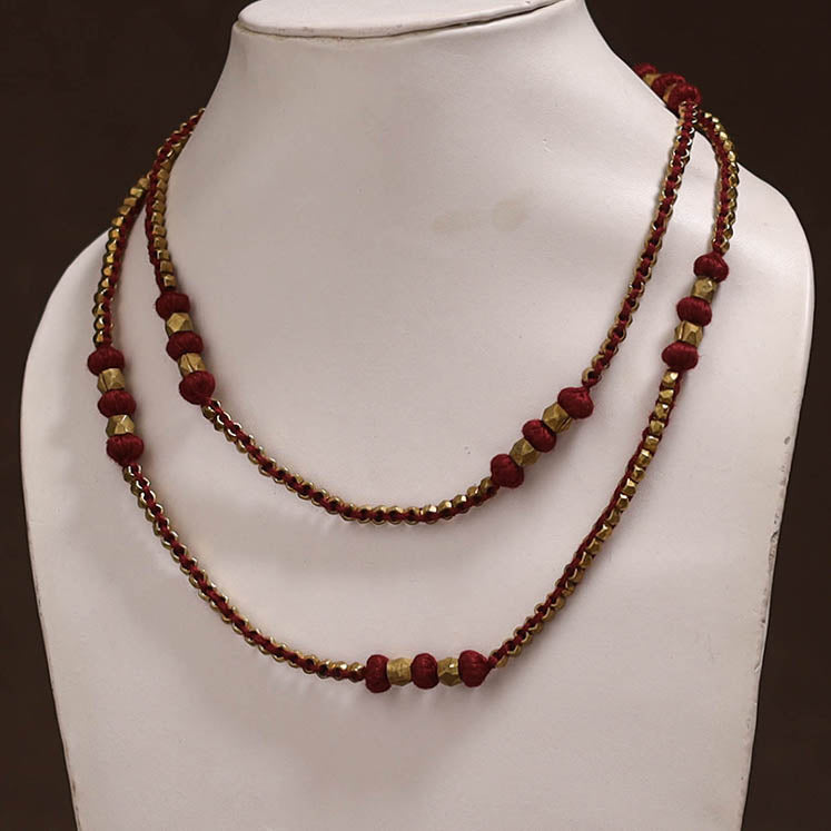 Tribal Odisha Dokra Threadwork Handmade Long Necklace 13