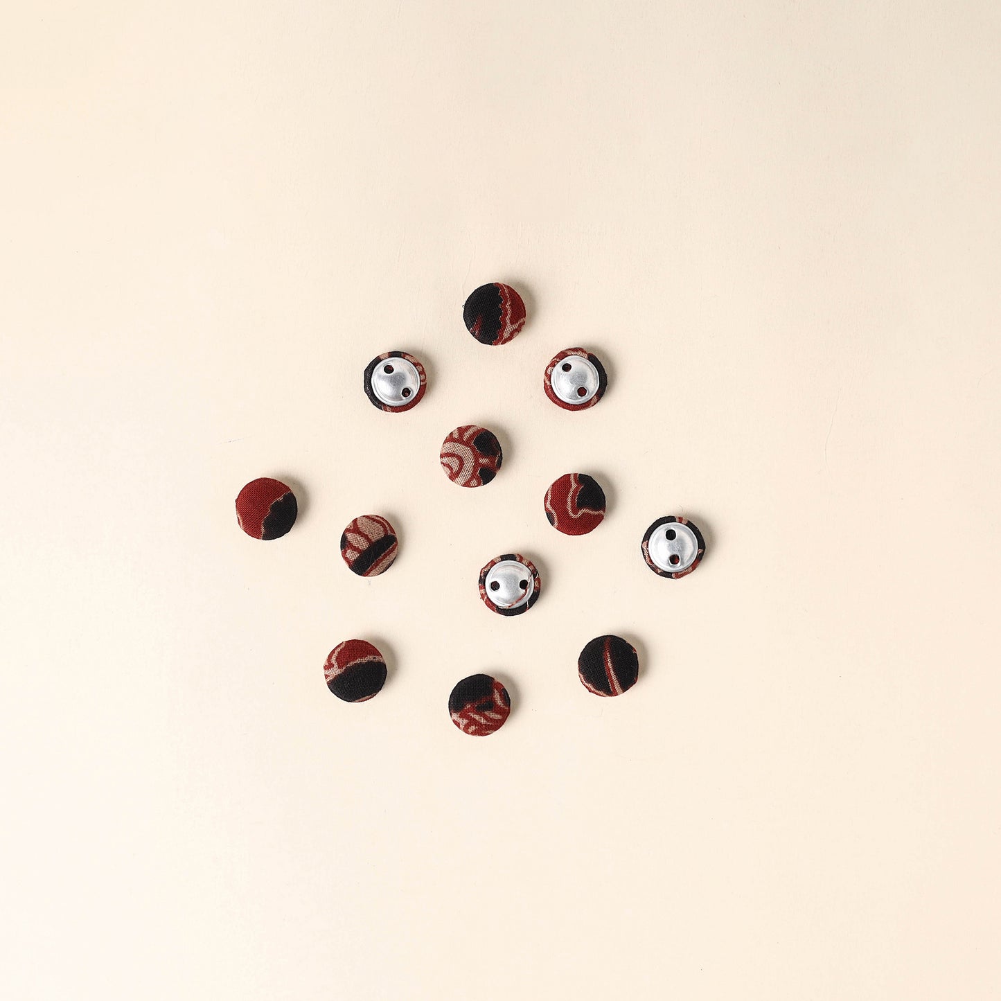  Multicolor Handmade Fabric Button Small at iTokri