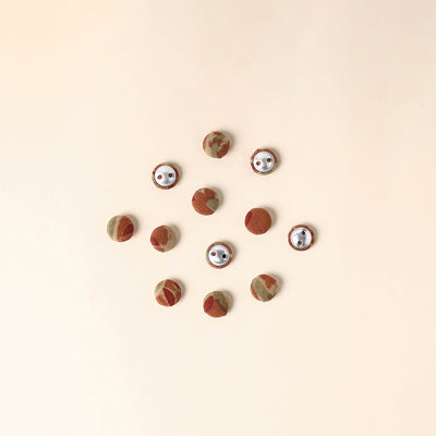  Multicolor Handmade Fabric Button Small at iTokri