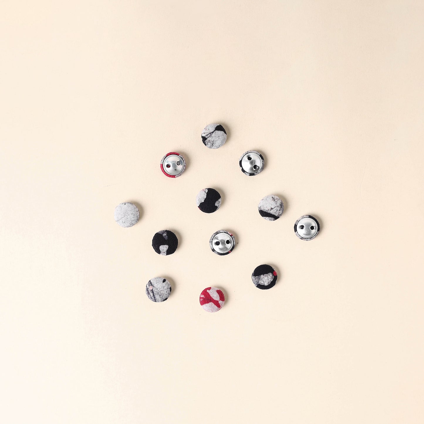  Multicolor Handmade Fabric Button Small at iTokri