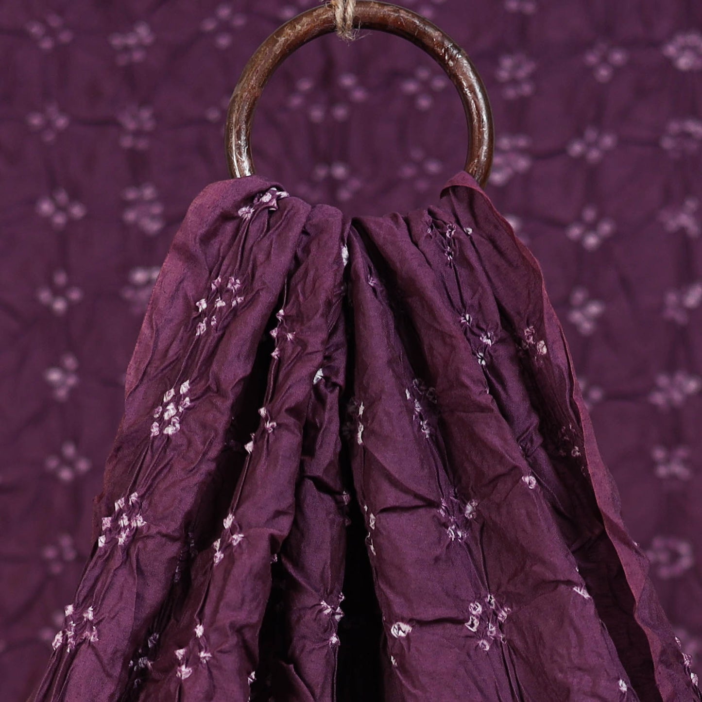 Kutch Bandhani Tie-Dye Chanderi Silk Fabric 04