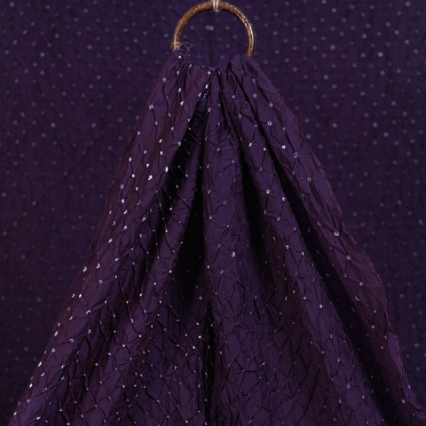 Kutch Bandhani Tie-Dye Chanderi Silk Fabric 05