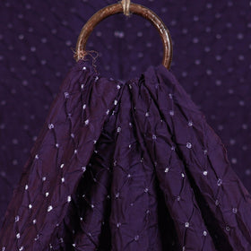 Kutch Bandhani Tie-Dye Chanderi Silk Fabric 05