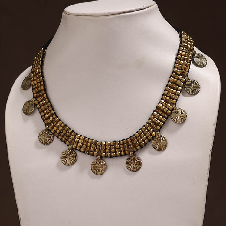 Tribal Odisha Dokra Threadwork Handmade Choker Necklace 25