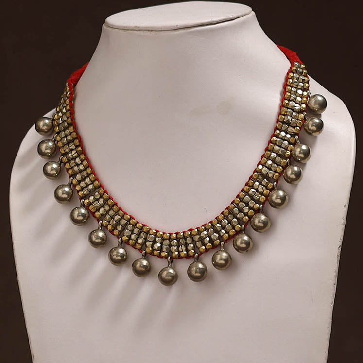 Tribal Odisha Dokra Threadwork Handmade Choker Necklace 26