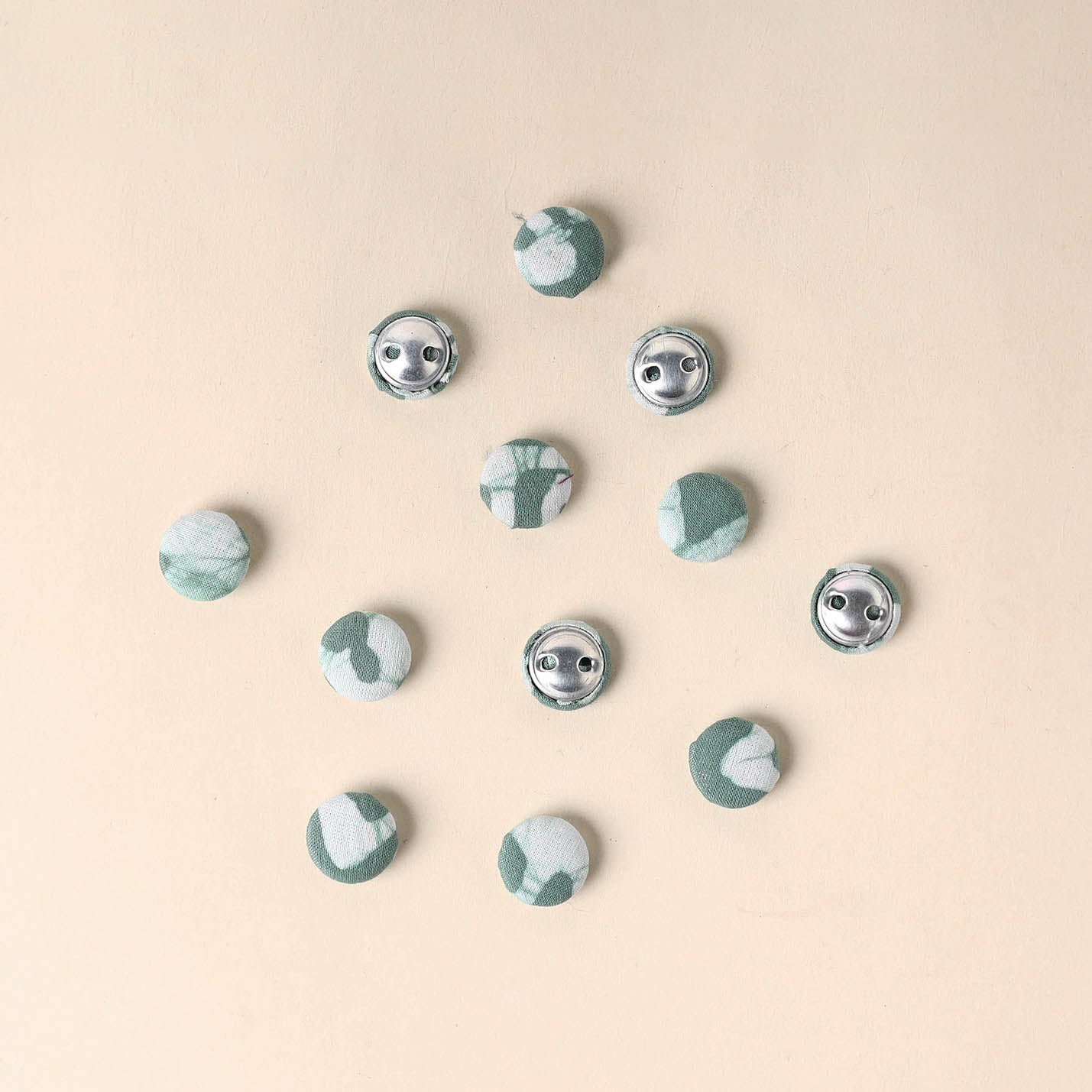  Green Handmade Fabric Button Small at iTokri