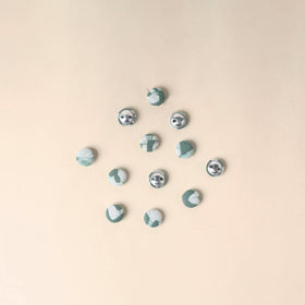  Green Handmade Fabric Button Small at iTokri