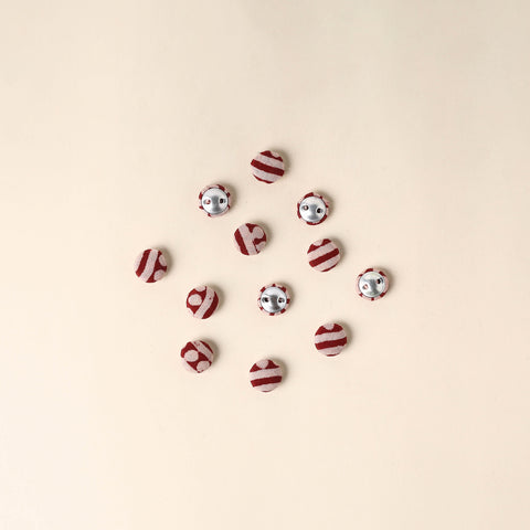  Multicolor Handmade Fabric Button Small at iTokri