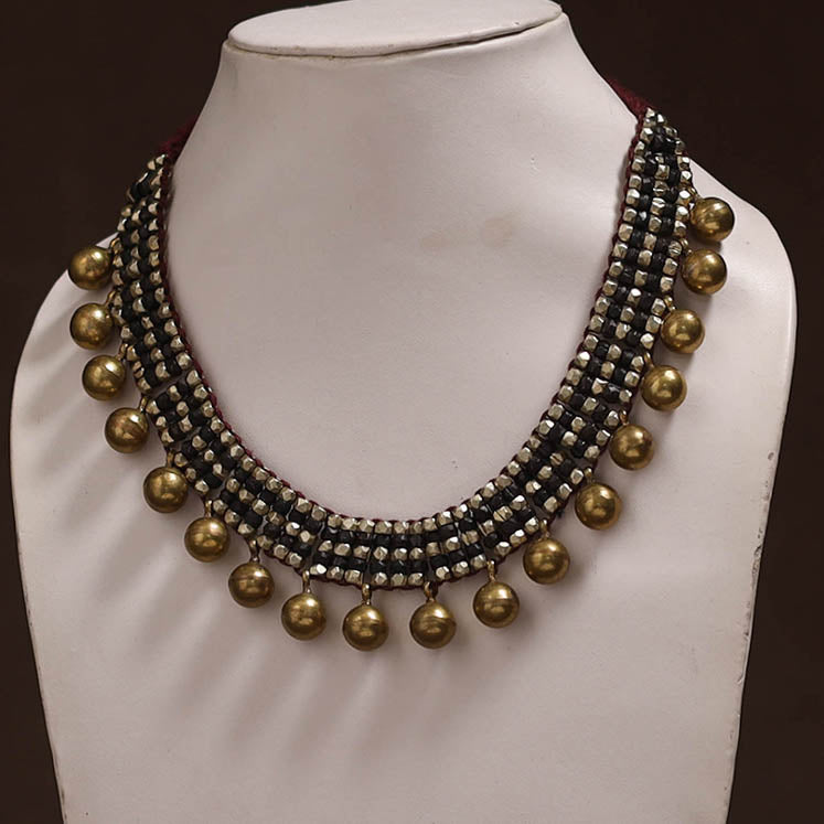 Tribal Odisha Dokra Threadwork Handmade Choker Necklace 29