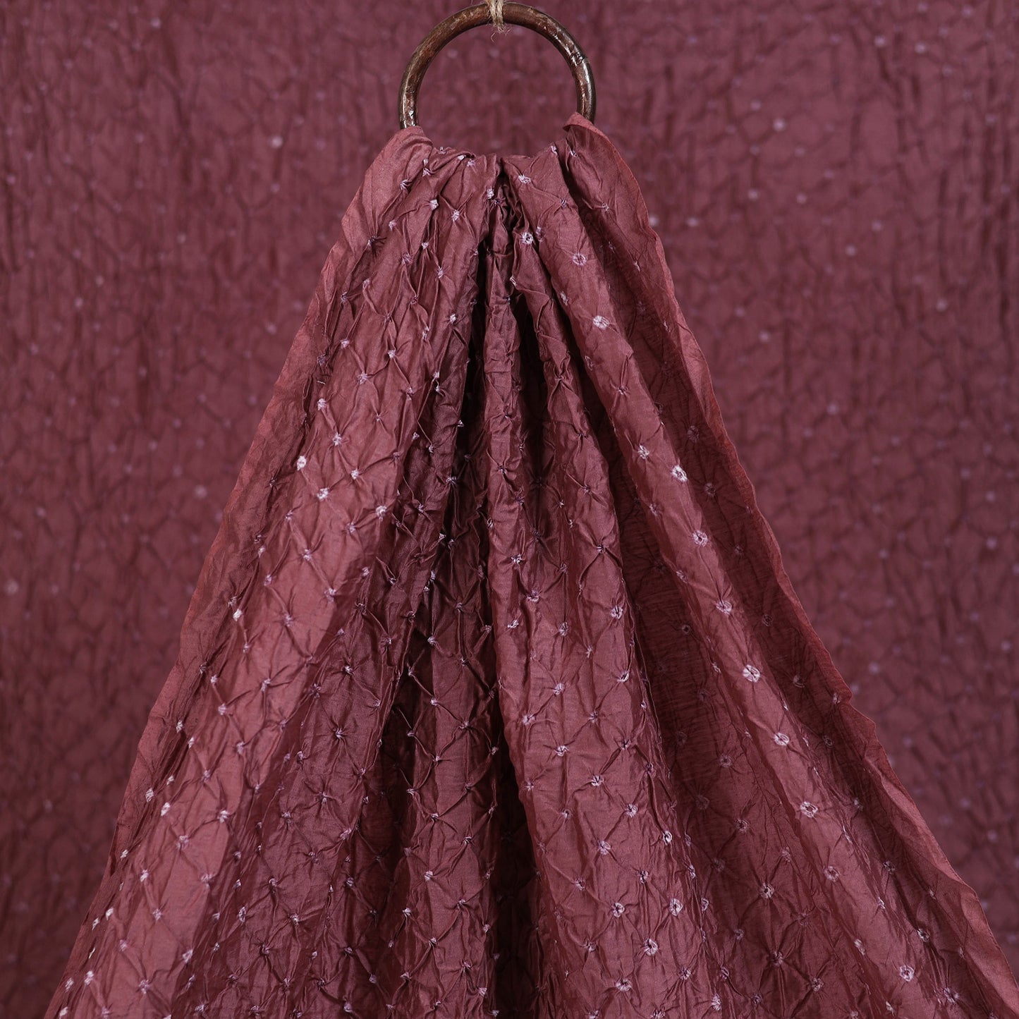 Kutch Bandhani Tie-Dye Chanderi Silk Fabric 09