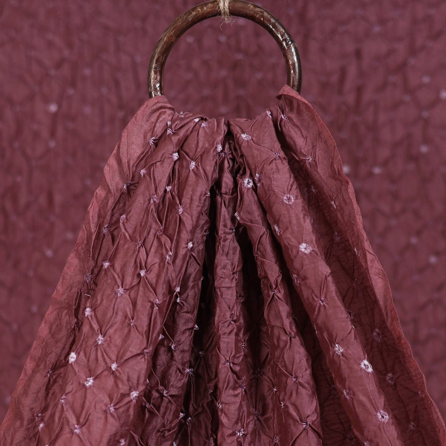 Kutch Bandhani Tie-Dye Chanderi Silk Fabric 09