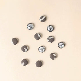 Grey Handmade Fabric Button Small at iTokri
