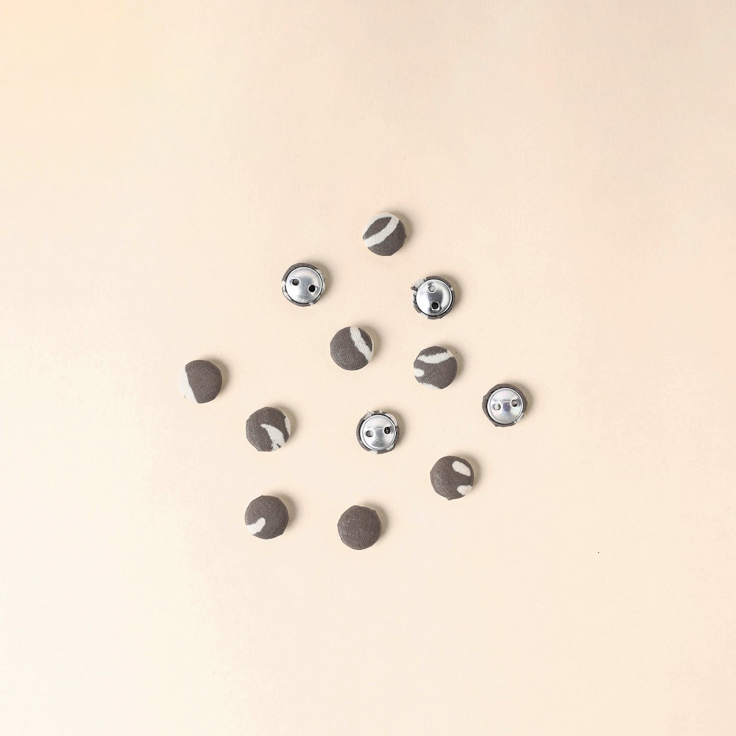 Grey Handmade Fabric Button Small at iTokri