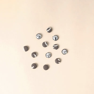 Grey Handmade Fabric Button Small at iTokri