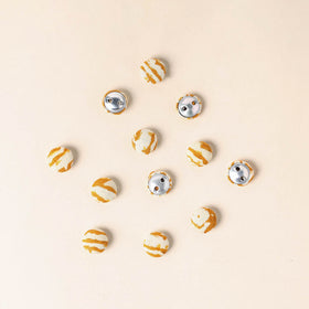  Multicolor Handmade Fabric Button Small at iTokri