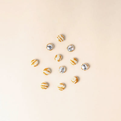  Multicolor Handmade Fabric Button Small at iTokri