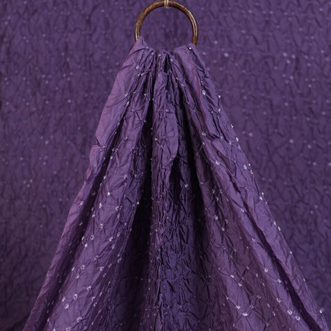 Kutch Bandhani Tie-Dye Chanderi Silk Fabric 11