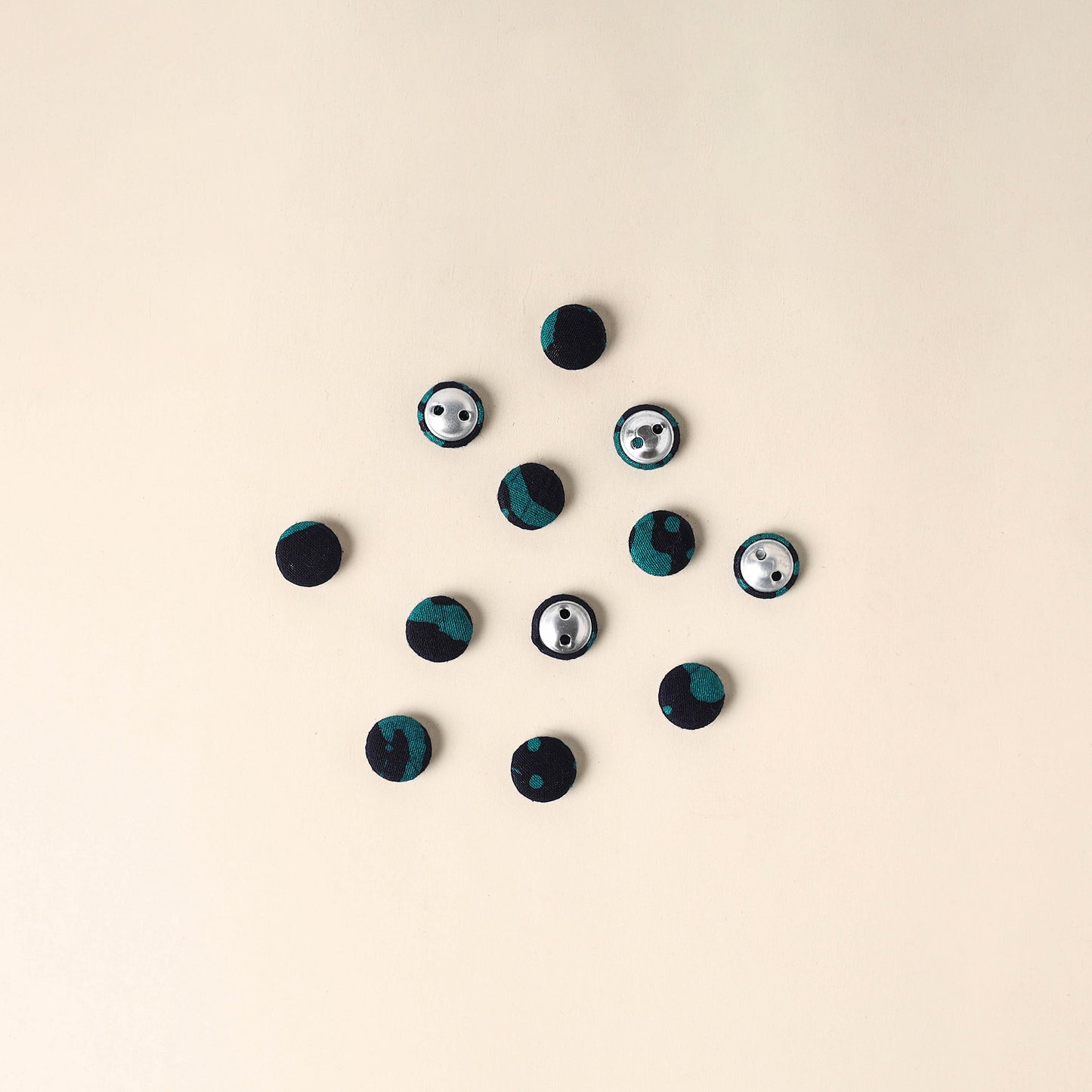  Multicolor Handmade Fabric Button Small at iTokri