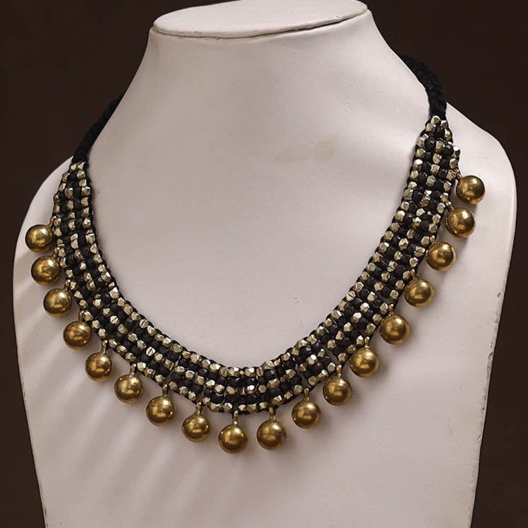 Tribal Odisha Dokra Threadwork Handmade Choker Necklace 36