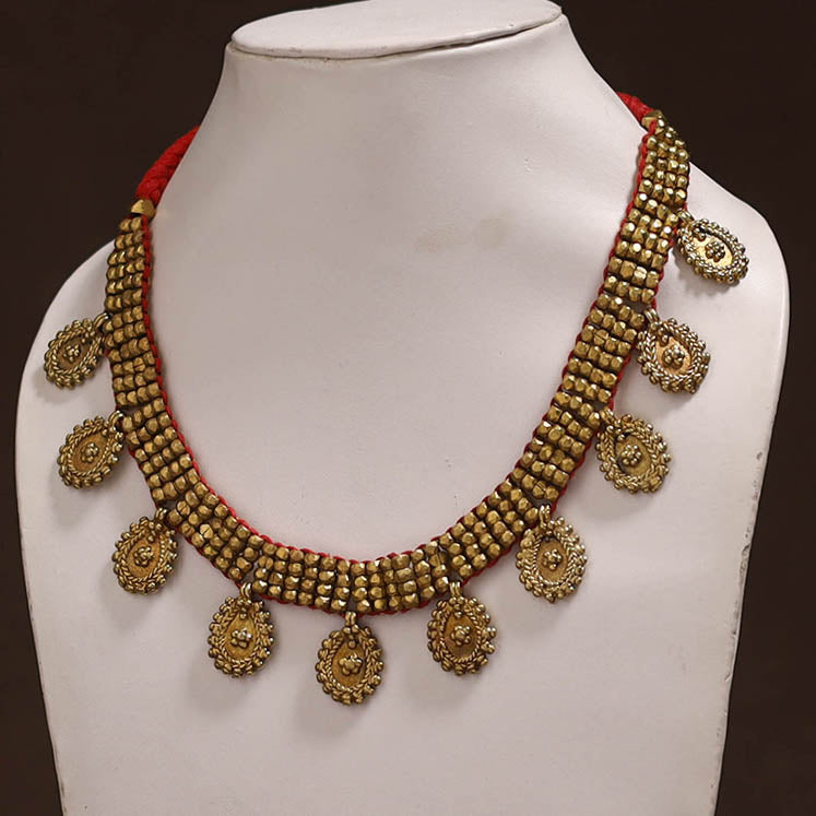 Tribal Odisha Dokra Threadwork Handmade Choker Necklace 37