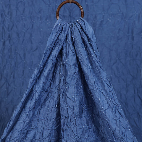 Kutch Bandhani Tie-Dye Chanderi Silk Fabric 14