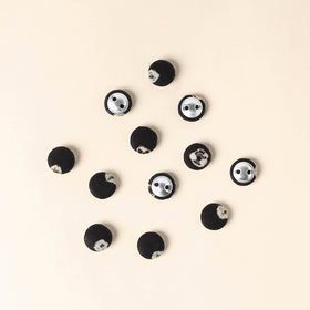  Black Handmade Fabric Button Small at iTokri