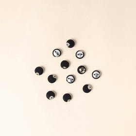  Black Handmade Fabric Button Small at iTokri