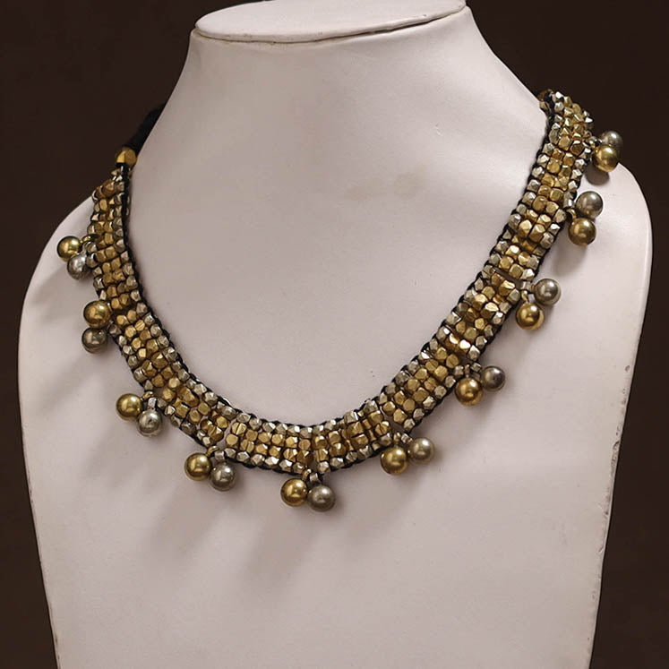 Tribal Odisha Dokra Threadwork Handmade Choker Necklace 43