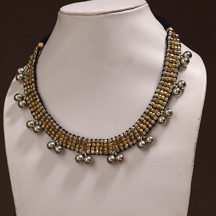 Tribal Odisha Dokra Threadwork Handmade Choker Necklace 44