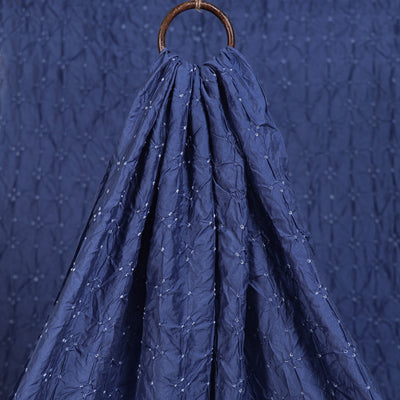 Kutch Bandhani Tie-Dye Chanderi Silk Fabric 16