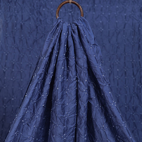 Kutch Bandhani Tie-Dye Chanderi Silk Fabric 16