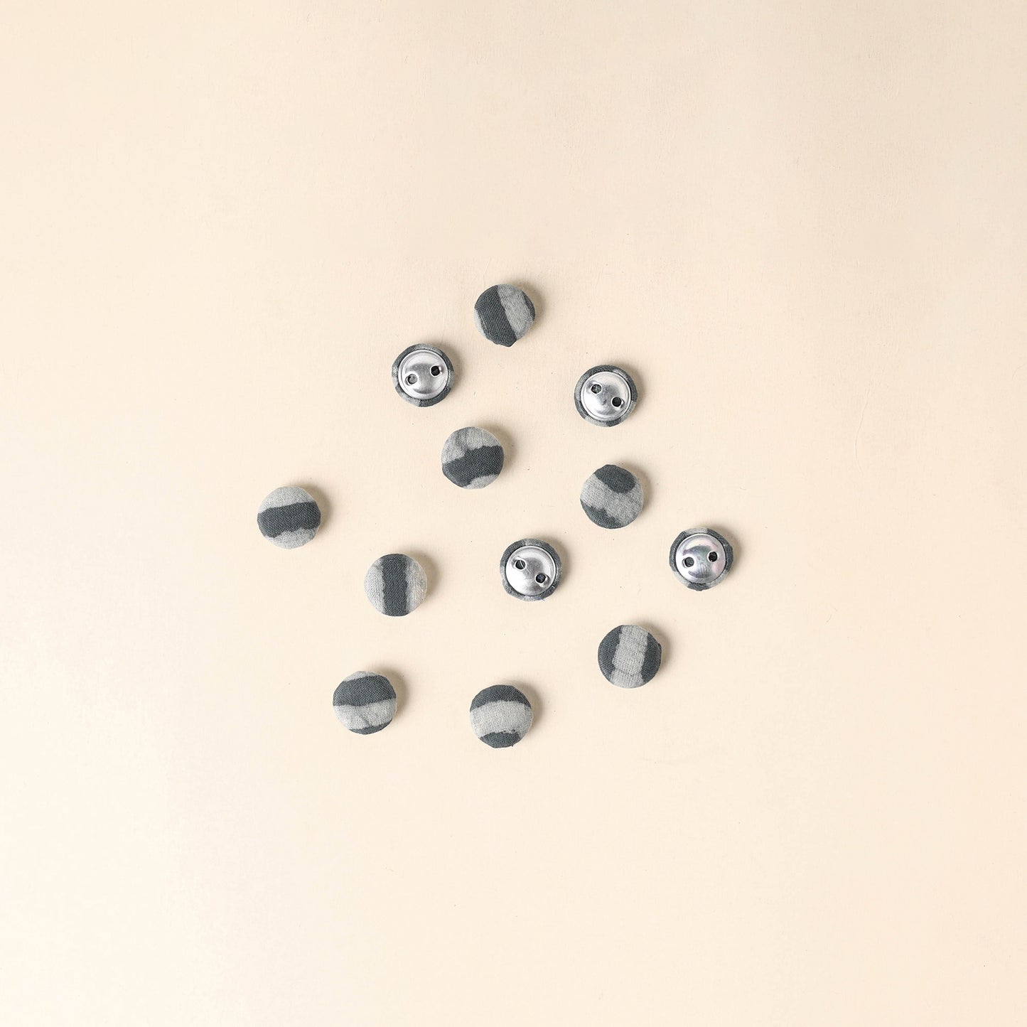  Grey Handmade Fabric Button Small at iTokri