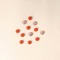  Orange Handmade Fabric Button Small at iTokri