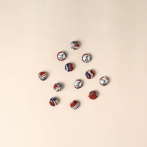  Multicolor Handmade Fabric Button Small at iTokri