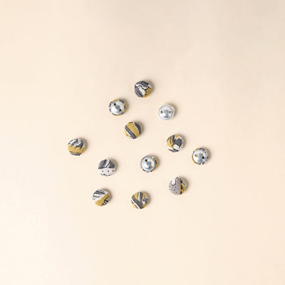  Multicolor Handmade Fabric Button Small at iTokri